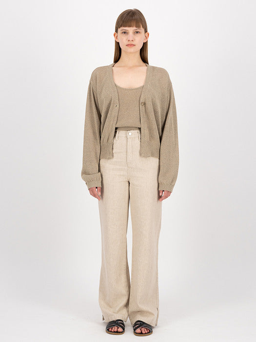 [moia] [EXCLUSIVE] natural cardigan (pale khaki)