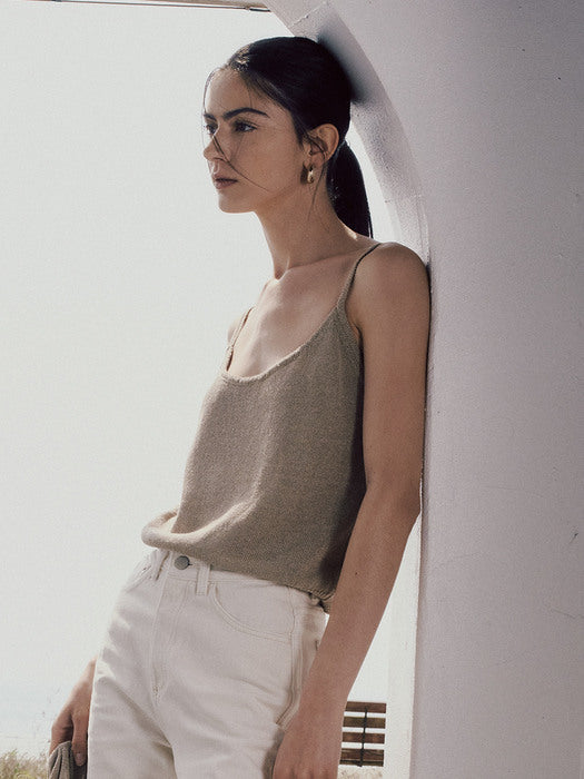 [moia] [EXCLUSIVE] round sleeveless (pale khaki)