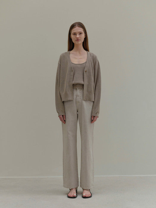 [moia] [EXCLUSIVE] round sleeveless (pale khaki)