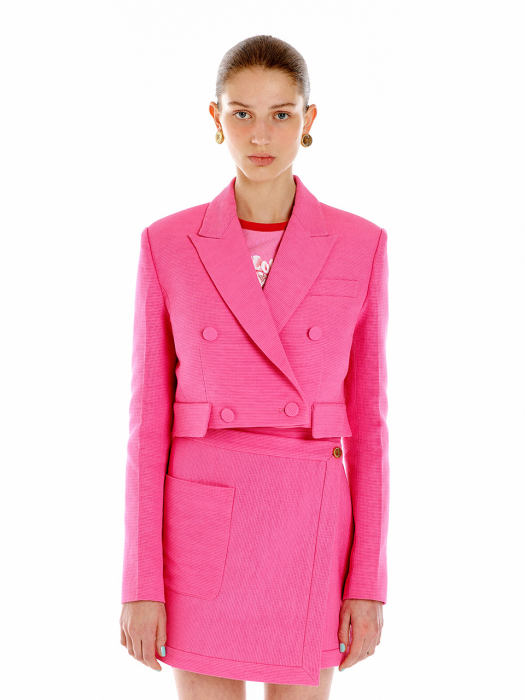 Eenk Uele Double-Breasted Blazer - Pink