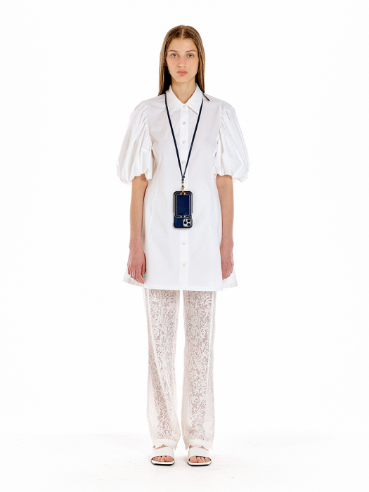 Eenk Umbria Mini Shirt Dress - White