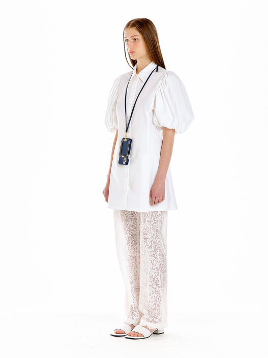 Eenk Umbria Mini Shirt Dress - White