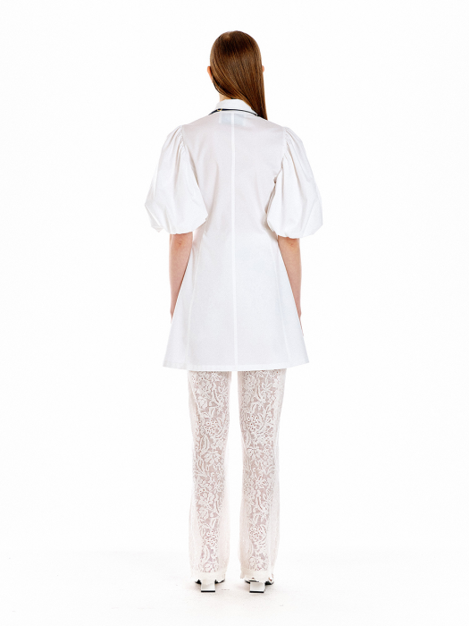 Eenk Umbria Mini Shirt Dress - White