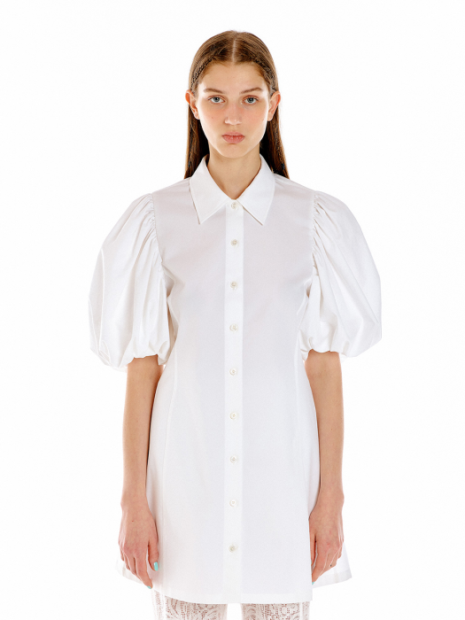 Eenk Umbria Mini Shirt Dress - White