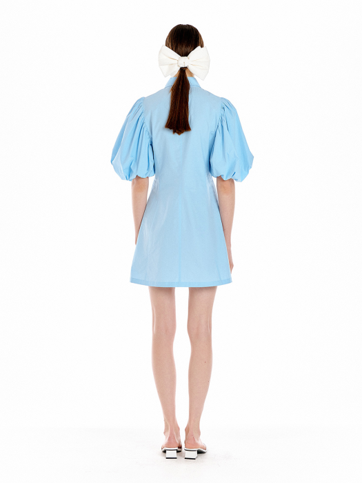 Eenk Umbria Mini Shirt Dress - Light Blue