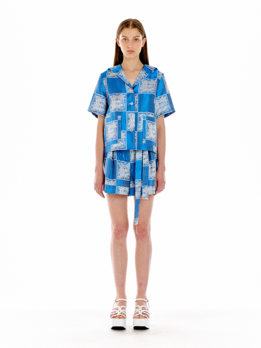 Eenk Umbrella Two-Tuck Shorts - Blue