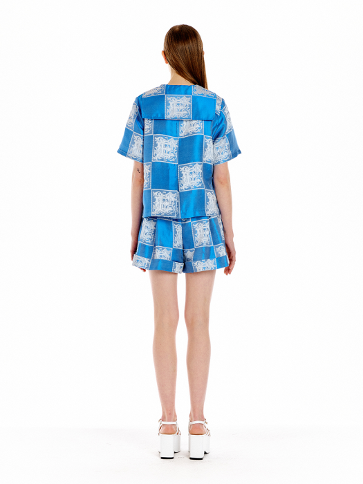 Eenk Umbrella Two-Tuck Shorts - Blue
