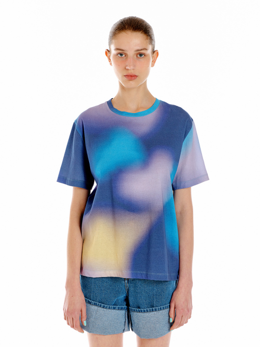 Eenk Ugalaxy Gradient Print T-shirt - Purple Multi