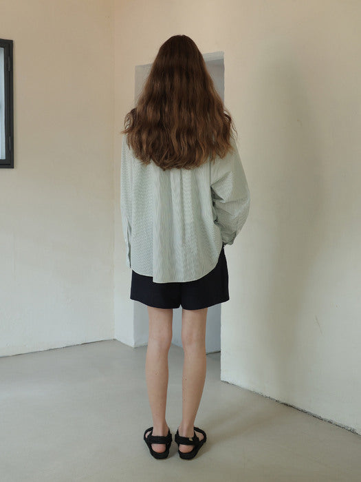 [moia] small ST shirt (green stripe)