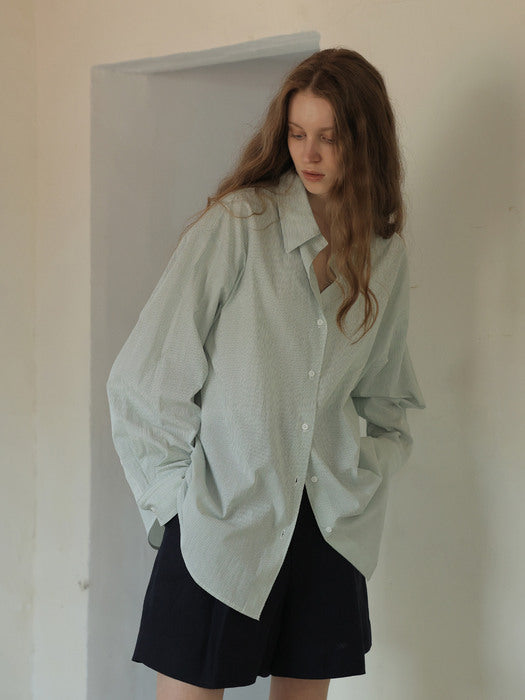 [moia] small ST shirt (green stripe)