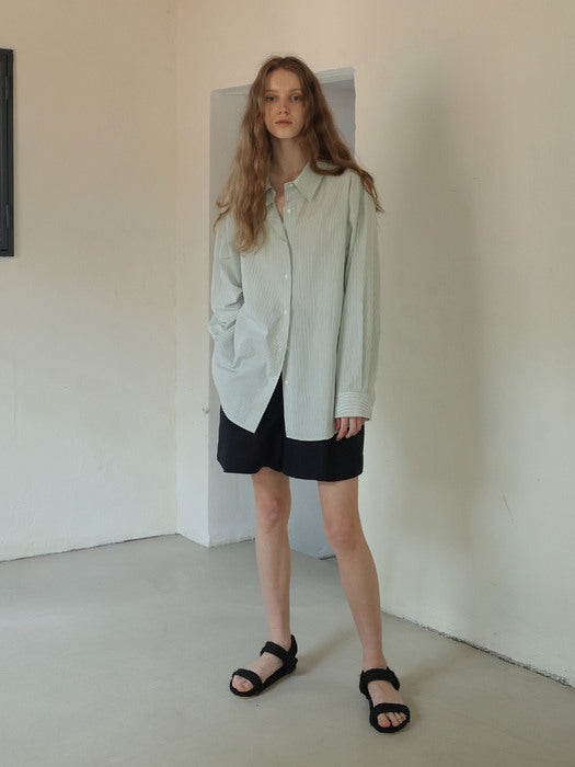 [moia] small ST shirt (green stripe)