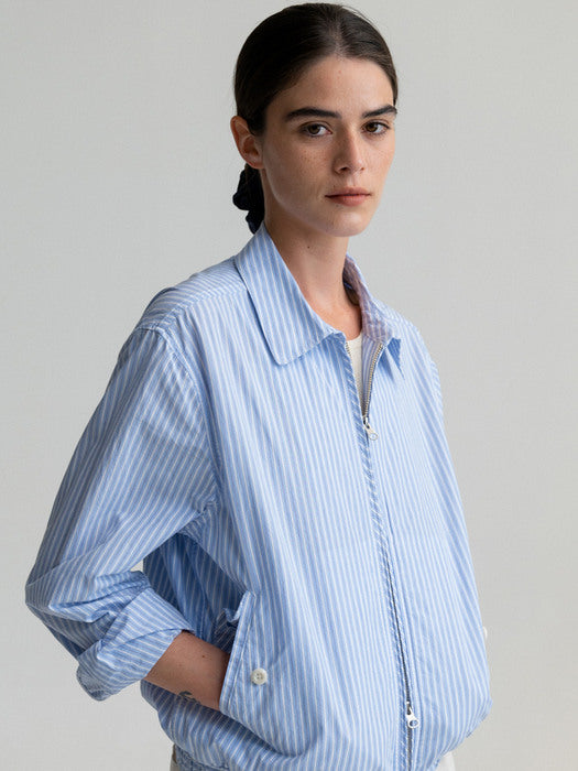 Nothing Written Marche summer blouson (Light blue)