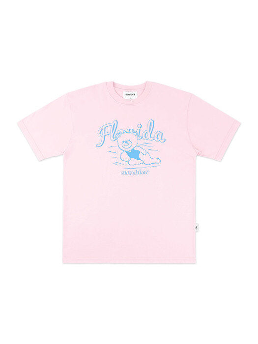 [ambler] Florida Over fit T-Shirts AS924 (Pink)