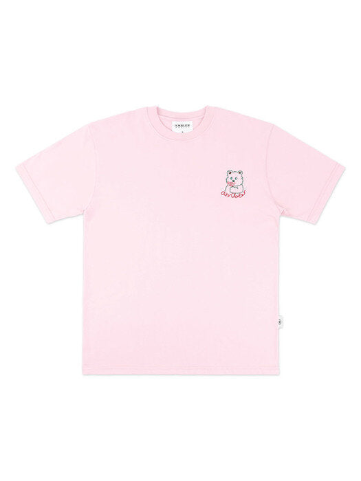 [ambler] Smiling Over fit T-Shirts AS928 (Pink)