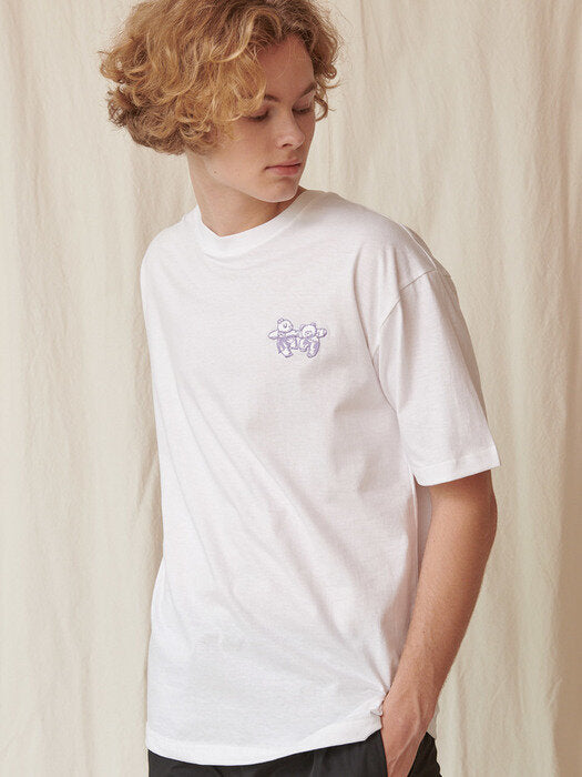 [ambler] Shall we dance Over fit T-Shirts AS931 (White)