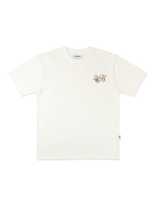 [ambler] Shall we dance Over fit T-Shirts AS931 (Cream)