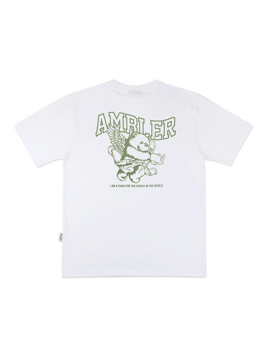 [ambler] Cupid Bear Over fit T-Shirts AS932 (White)