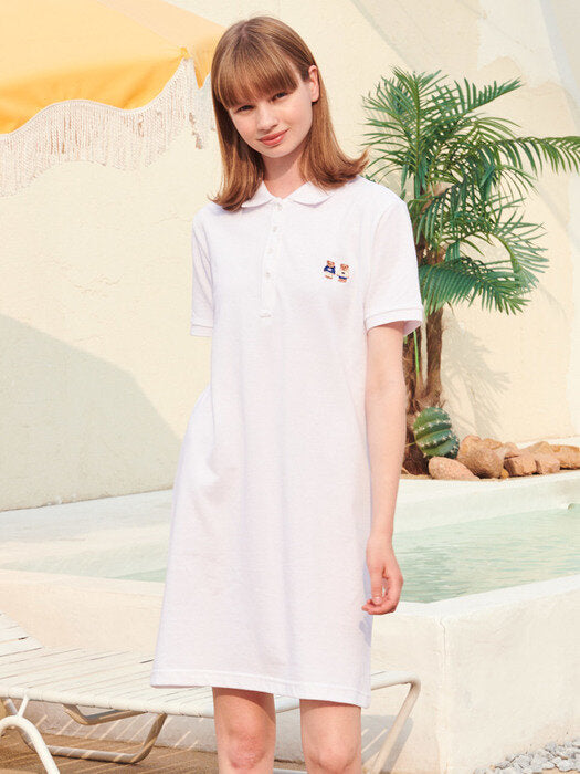 Ambler Twinlook Bear Cotton PK Mini One-piece