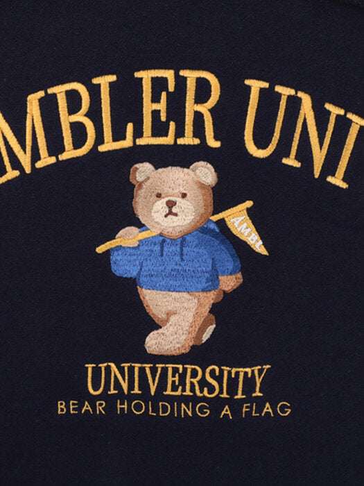 [ambler] AMBLER UNIVERSITY Over fit Sweatshirt AMM909(navy)