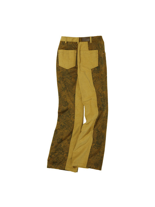 [andersson bell] (WOMEN) NESSY CORDUROY COMBO PANTS apa546w(MUSTARD)
