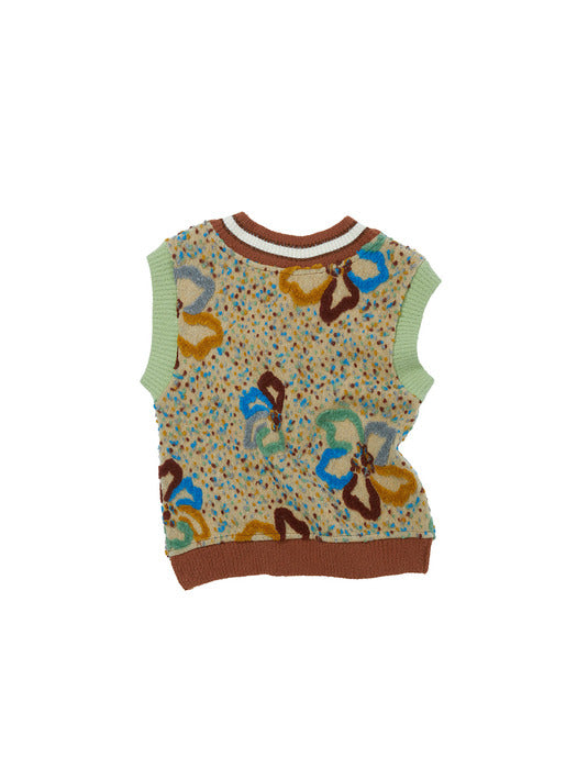 [andersson bell] (WOMEN) FLOWER GARDEN CUT&SEWN VEST atb766w(BEIGE MULTI)