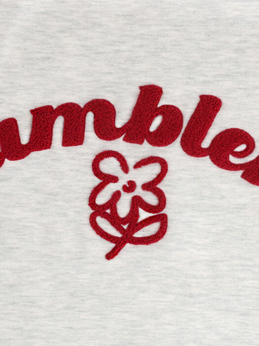 [ambler] Boucle Flower Over fit Sweatshirt AMM1009 (oatmeal)