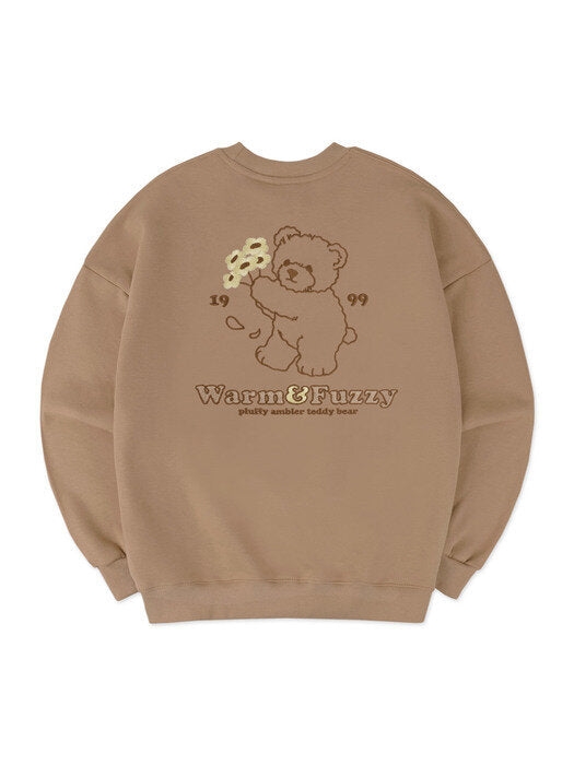 [ambler] Warm&Fuzzy Over fit Sweatshirt AMM1013 (beige)