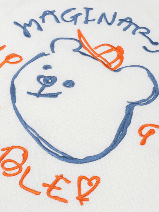 [ambler] Maginary Land Over fit Sweatshirt AMM1017 (ivory)