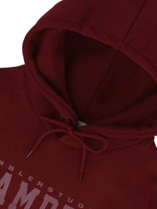 [ambler] Camper Bear Over fit Hoodie AHP903 (burgundy)