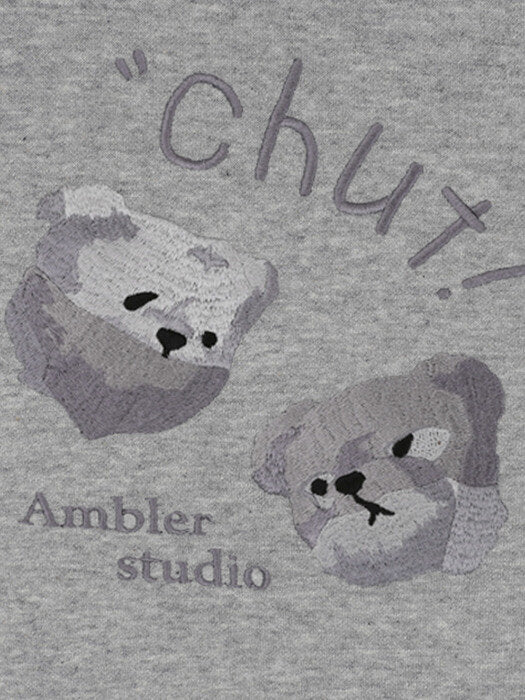 [ambler] Bad Bear Over fit Hoodie AHP906 (melange)