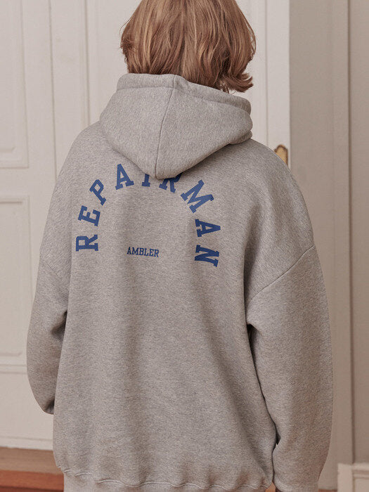 [ambler] Repairman Over fit Hoodie AHP907 (melange)