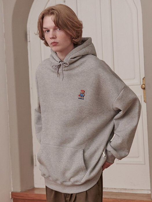 [ambler] Repairman Over fit Hoodie AHP907 (melange)