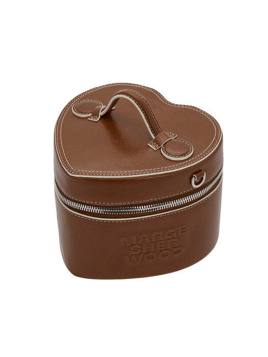 HEART TOTE_brown crinkle