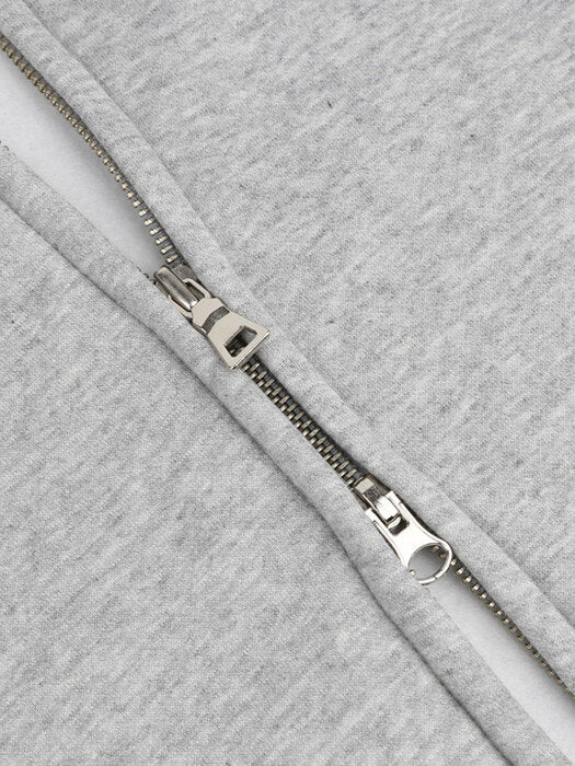 [ambler] Twinlook bear Over fit Zip up Hoodie jacket AZIP501(melange)