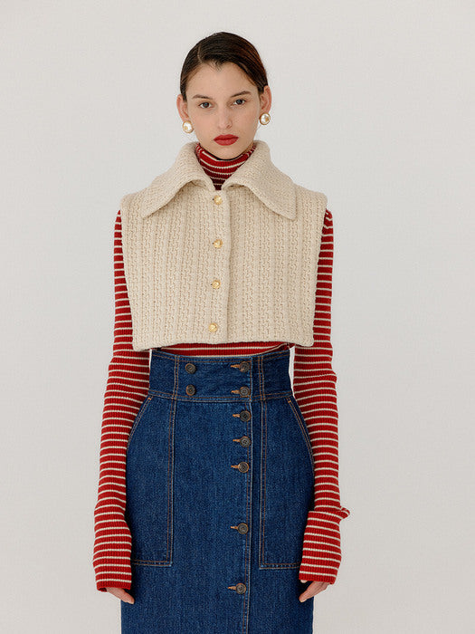 Eenk Vixo Collared Neck Warmer - Cream