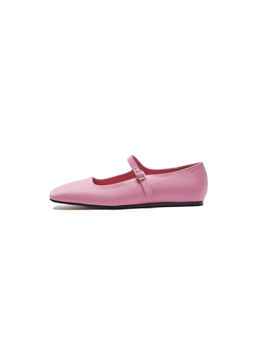 Eenk Vava Square Toe Mary-Jane Flats - Light Pink