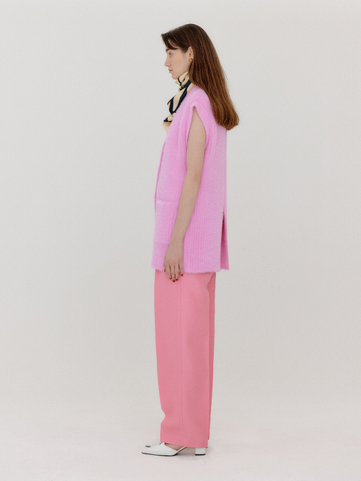 Eenk Vette Scarf-Belted Two-Tuck Pants - Light Pink