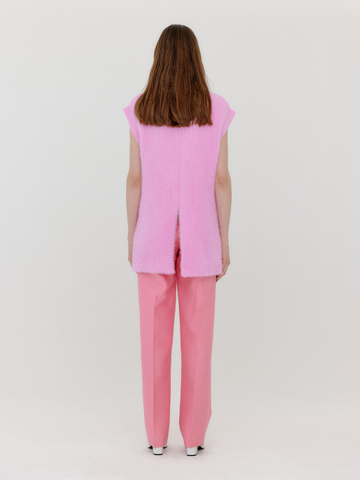 Eenk Vette Scarf-Belted Two-Tuck Pants - Light Pink