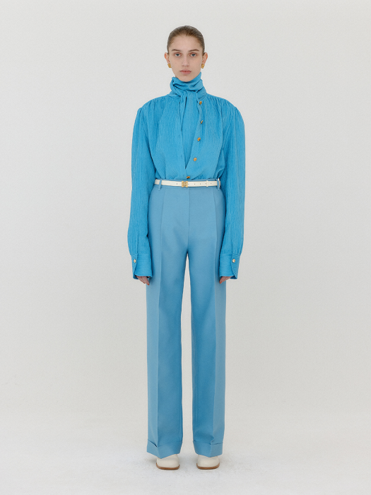 Eenk Vanetta Cuffed Hem Pants - Sky Blue