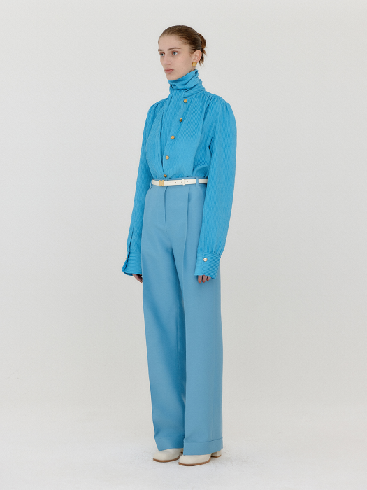 Eenk Vanetta Cuffed Hem Pants - Sky Blue