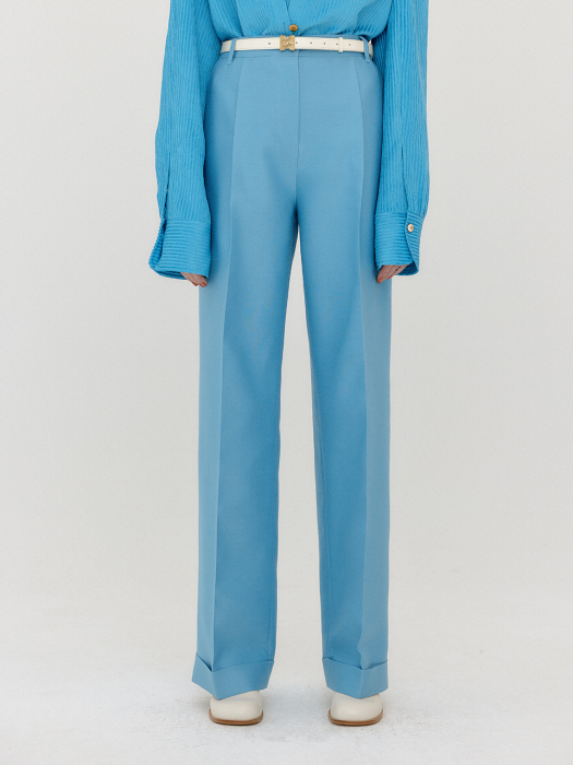 Eenk Vanetta Cuffed Hem Pants - Sky Blue
