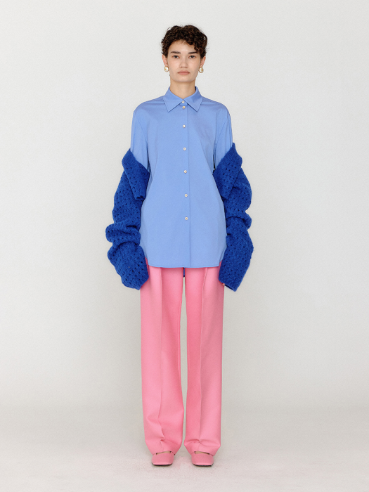[EENK] Volero Bolero Knit Cardigan - Blue