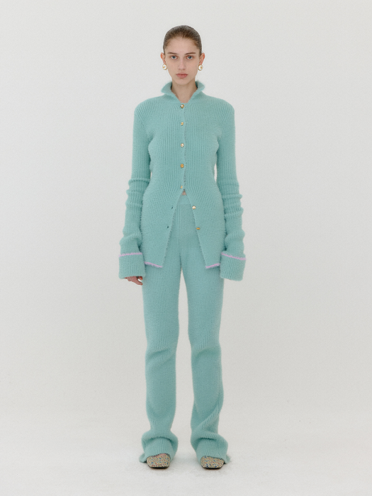 Eenk Violyn Ribbed Knit Pants - Mint