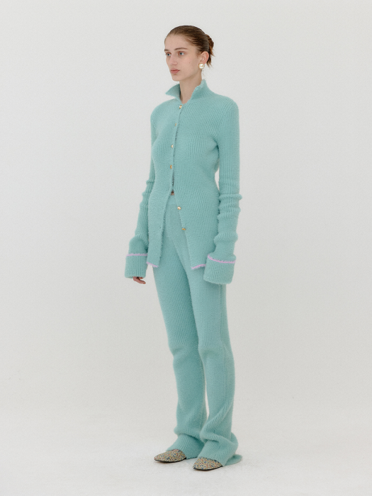 Eenk Violyn Ribbed Knit Pants - Mint