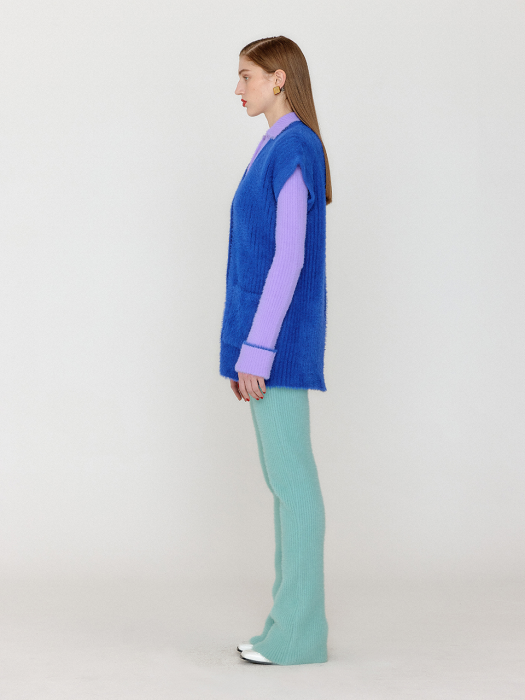 Eenk Vivi Oversized Knit Vest - Blue