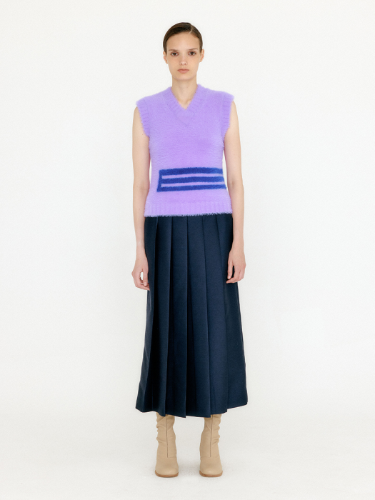 Eenk Veah V-Neck Knit Vest - Violet
