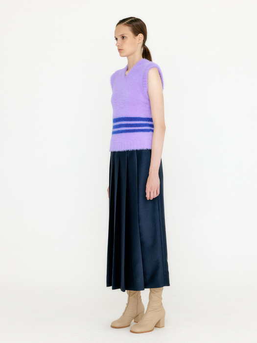 Eenk Veah V-Neck Knit Vest - Violet