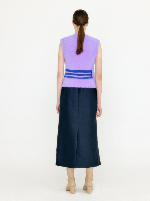 Eenk Veah V-Neck Knit Vest - Violet
