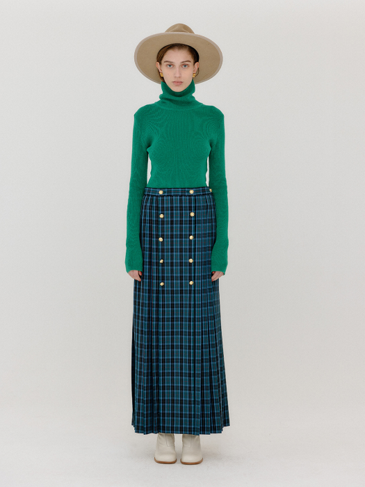 Eenk Verna Turtleneck Knit Pullover - Green