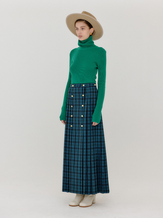 Eenk Verna Turtleneck Knit Pullover - Green